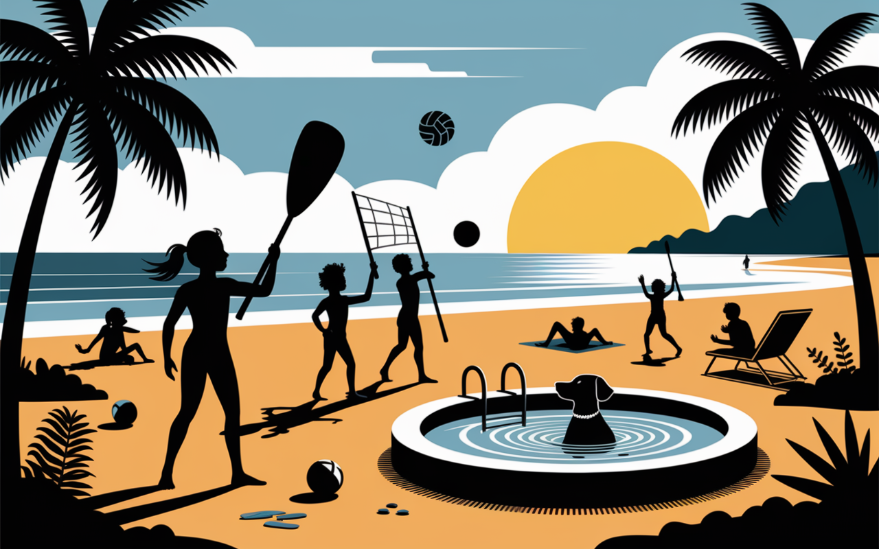 plage Rimini paddle volley jeux enfants chien inclusif