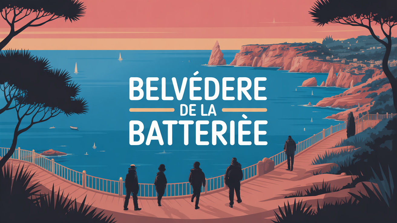Sentier de randonnee Belvedere de la Batterie vue mer pins falaises rouges