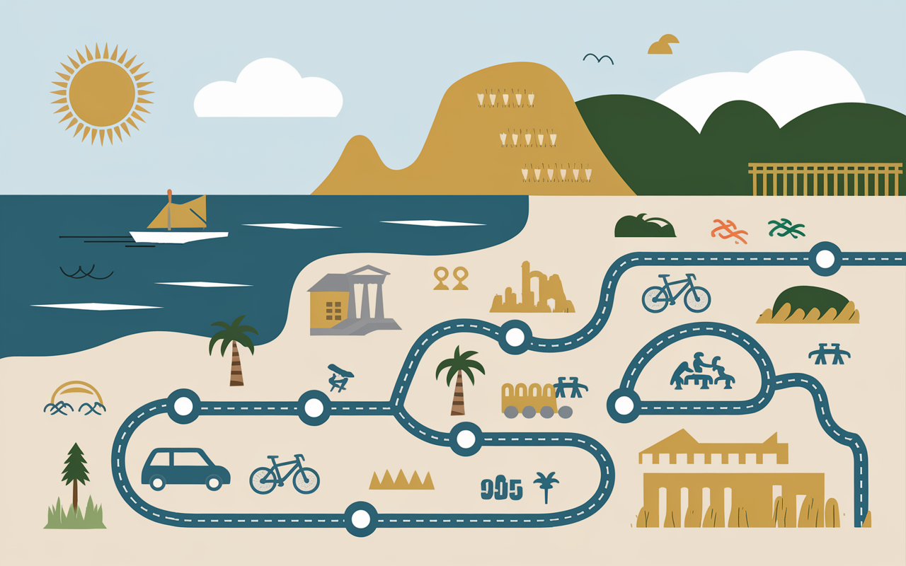 circuit carte illustree plages du debarquement une journee