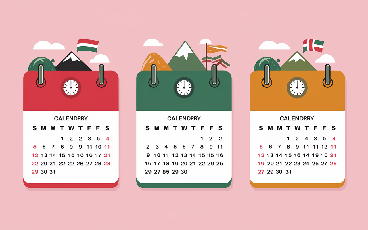 Comparaison visuelle vacances scolaires Autriche et pays voisins