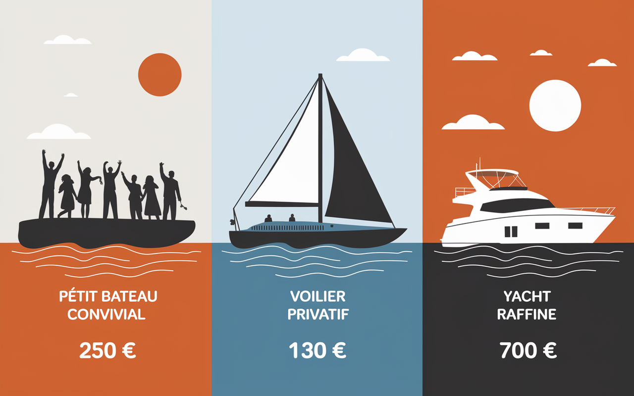 Infographie croisiere Komodo types bateaux budgets