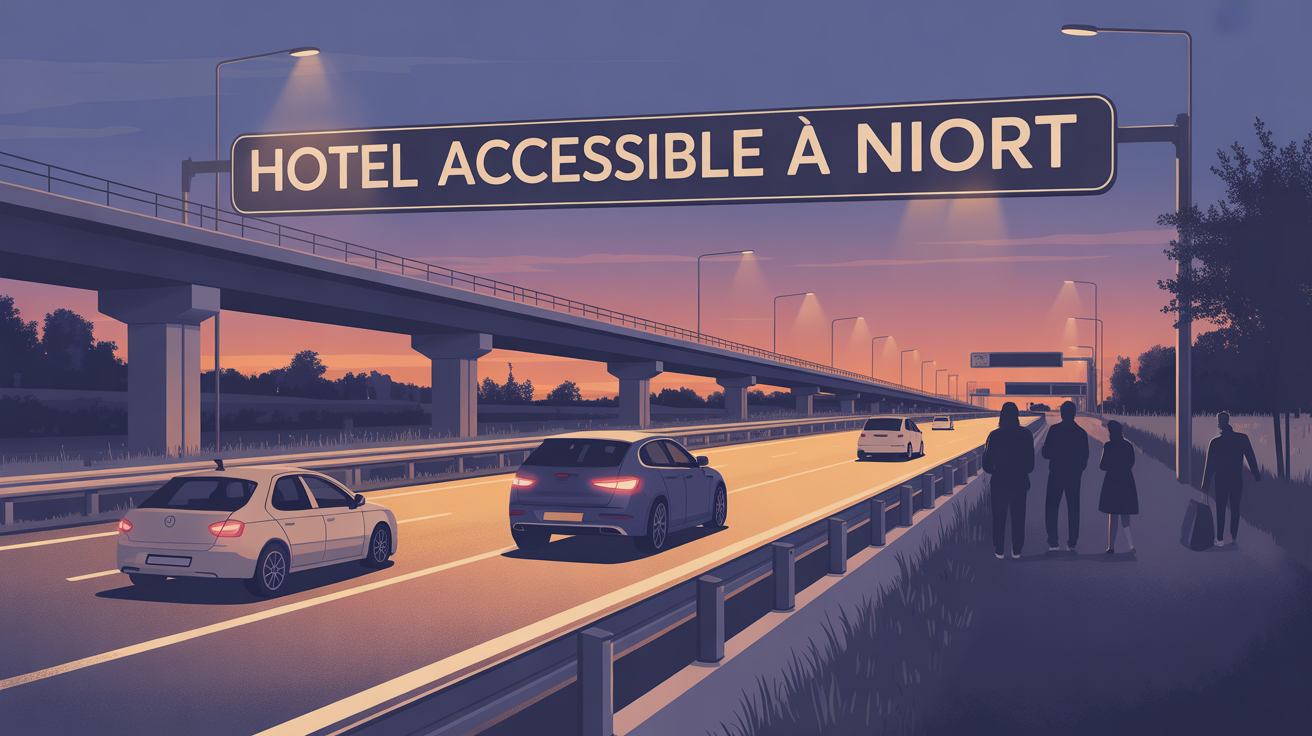hotel accessible a niort autoroute nuit lumineux