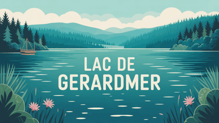 Lac de Gerardmer vue stylisee printemps