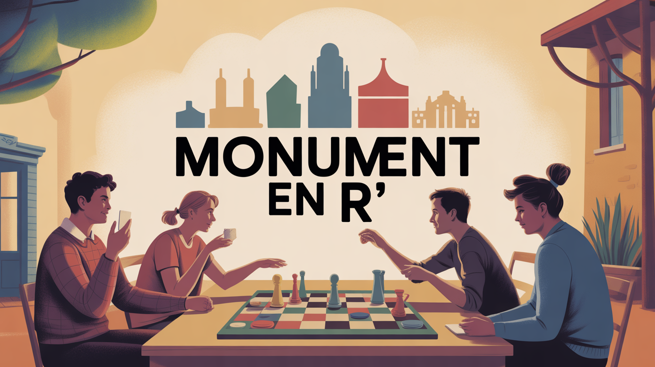 Illustration jeu et monuments en R ambiance familiale