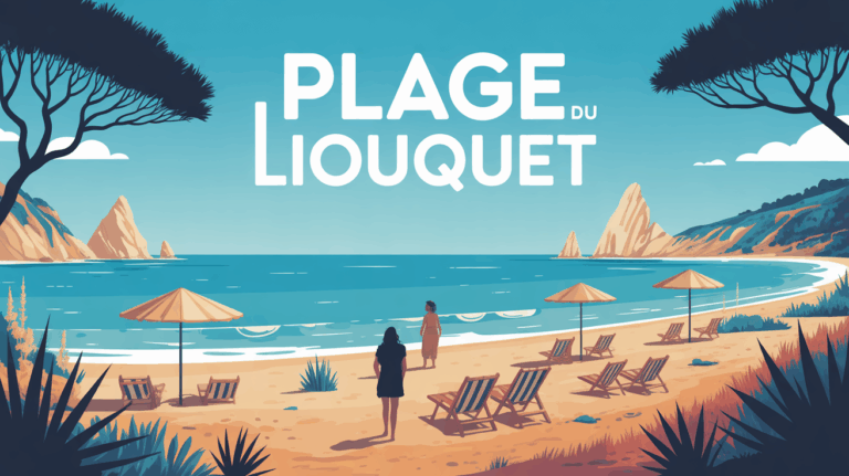 Plage du Liouquet méditerranée avec galets falaises et mer turquoise