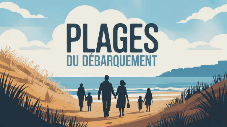 illustration aquarelle plages du debarquement famille ambiance commemorative