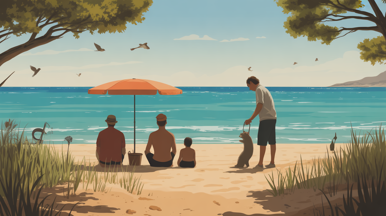 Plage dorée Noto Sicile, réserve naturelle, mer turquoise, famille