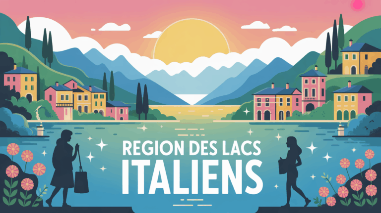 region des lacs italiens aube montagnes villages fleuris