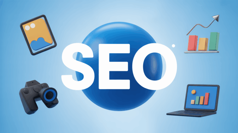 image seo bleu icônes
