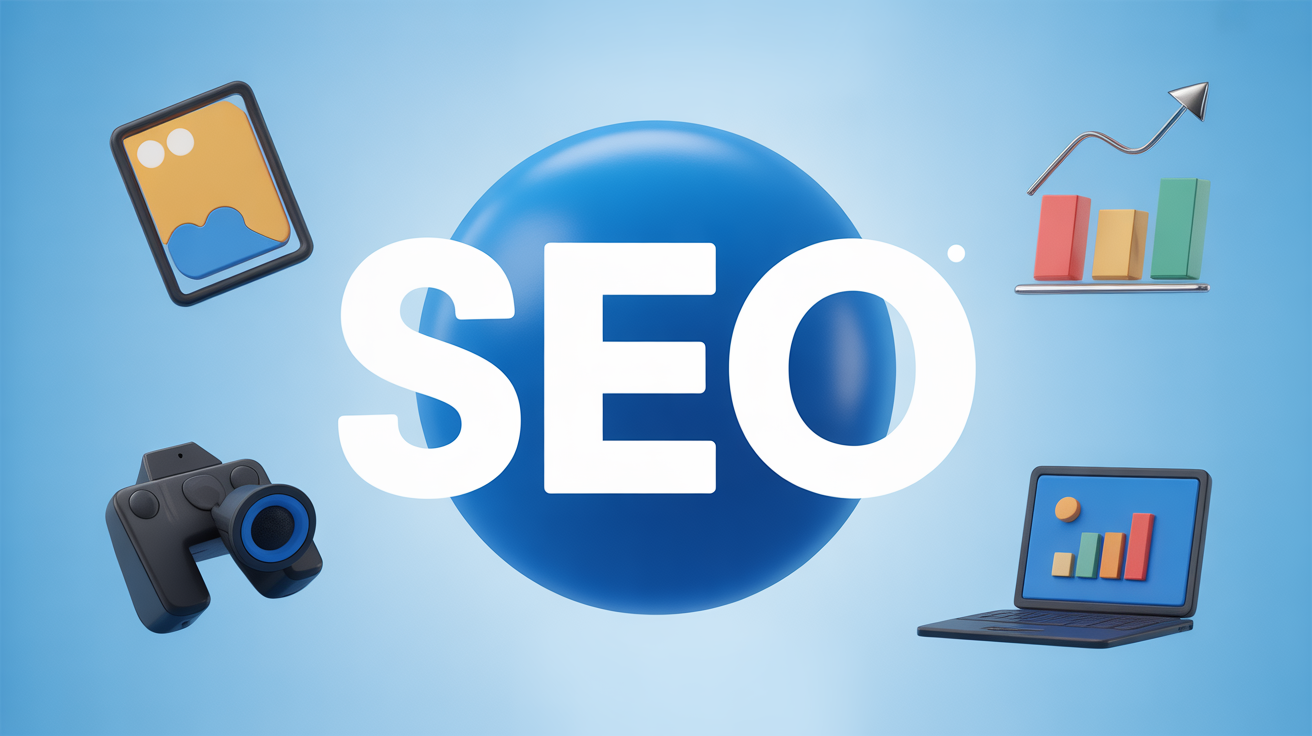 image seo bleu icônes