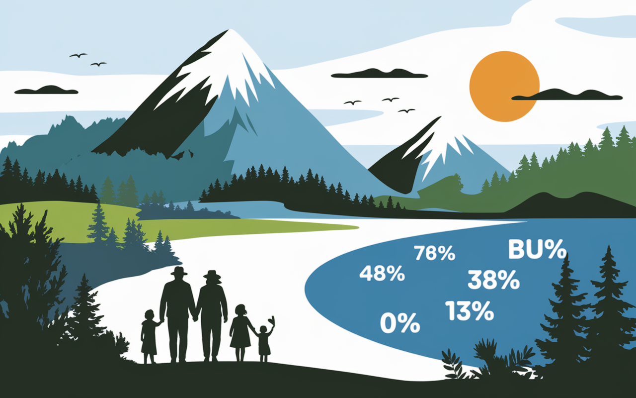 Illustration destinations voyage 2025 paysages budget