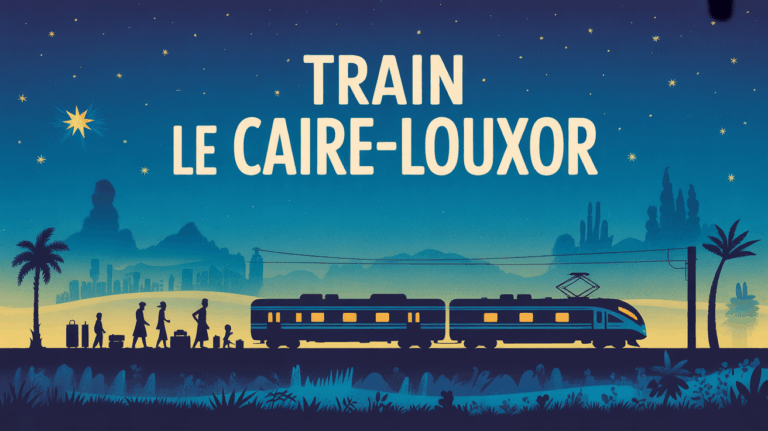 train le caire louxor nuit nil voyageurs valises