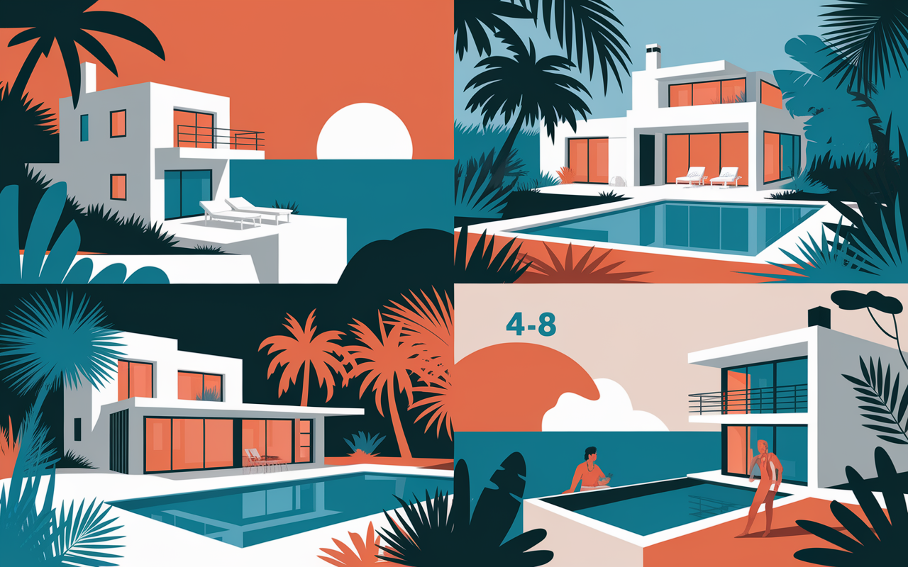 Illustration quatre Villa Maria monde vues ocean piscine