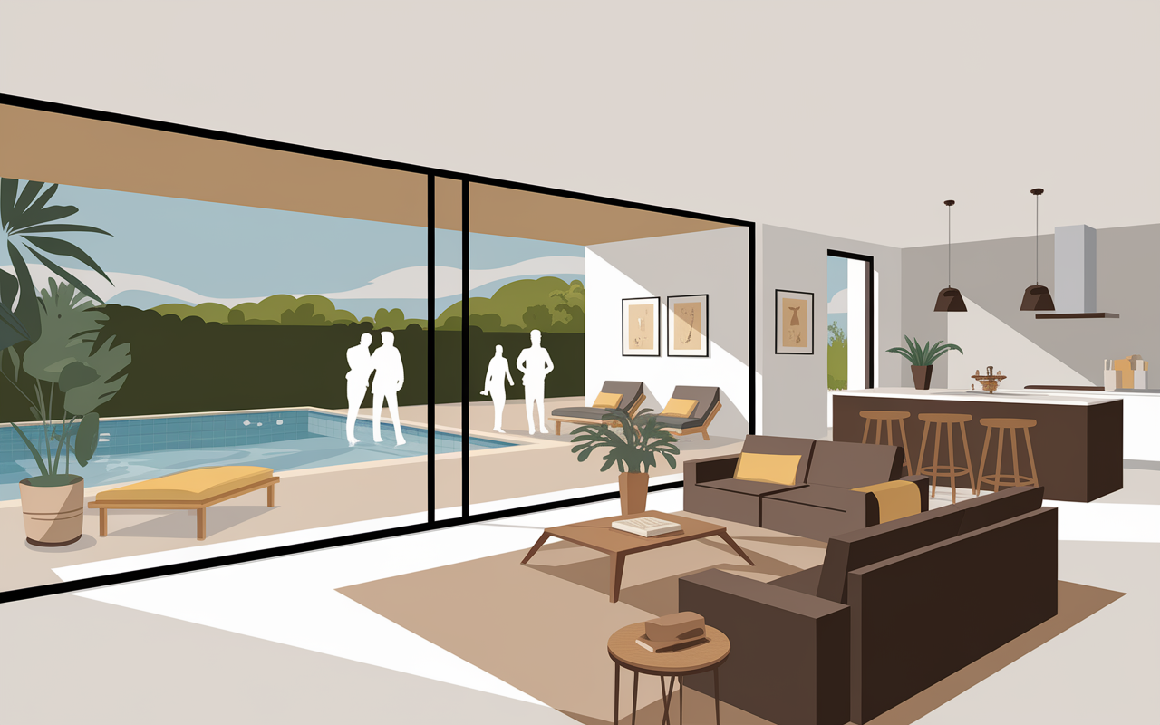 Interieur Villa Maria salon luxe piscine privee terrasse