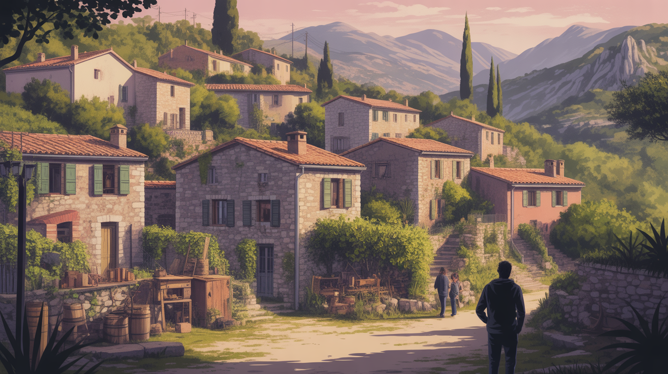 Vue villages incontournables Route des Artisans Corse panorama