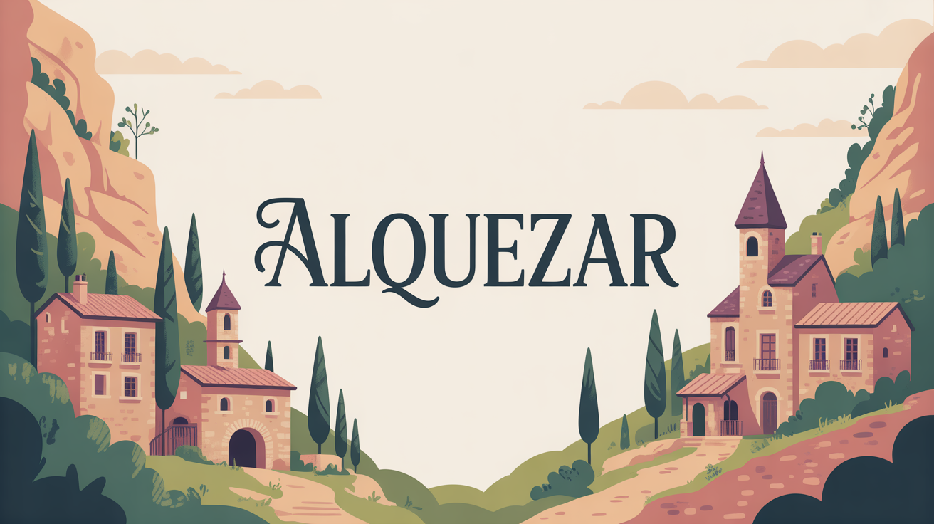 illustration village alquezar medieval pierre gorges ambiance chaleureuse