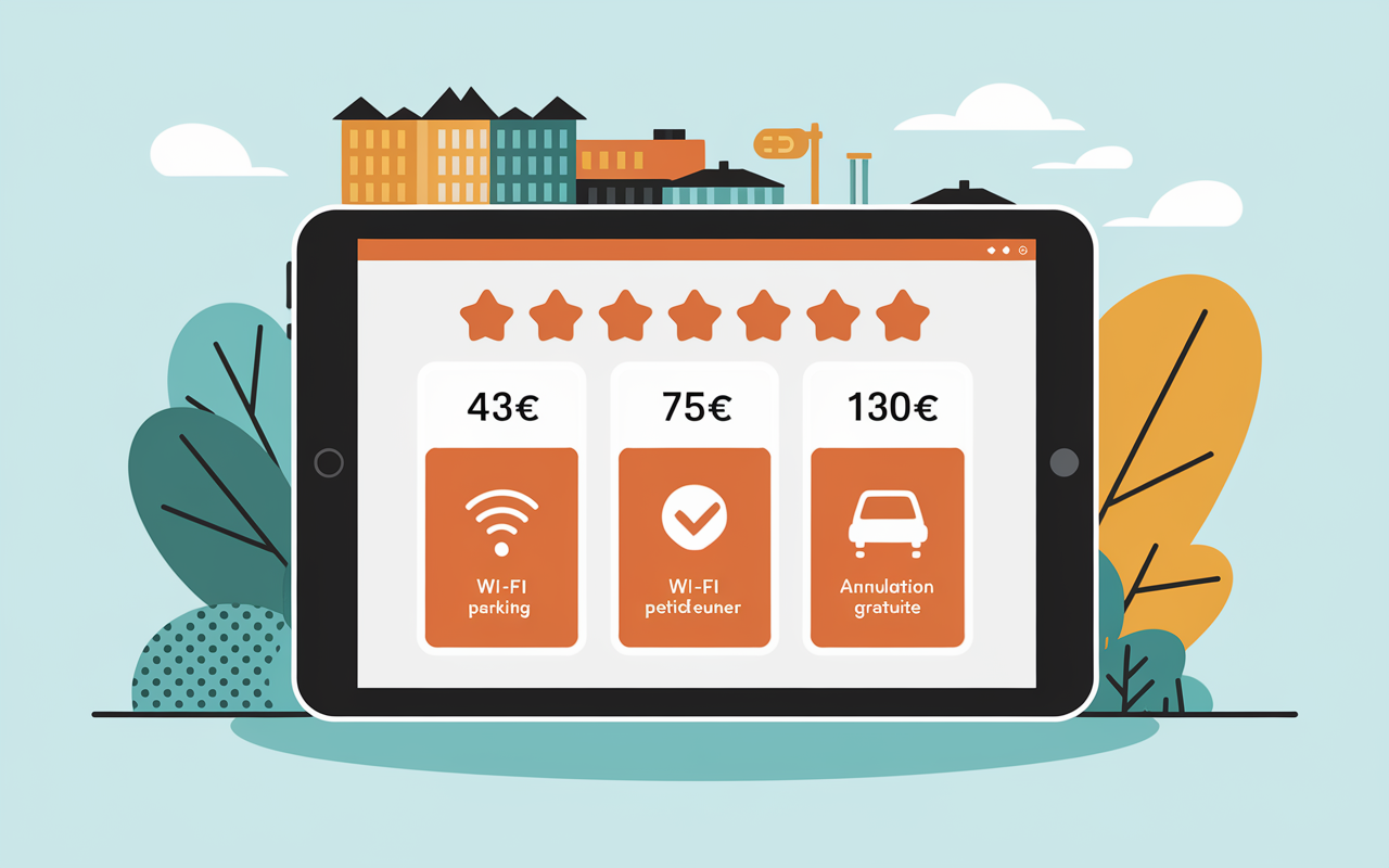 Comparaison hotels 3 etoiles tarifs services notes annulation gratuite