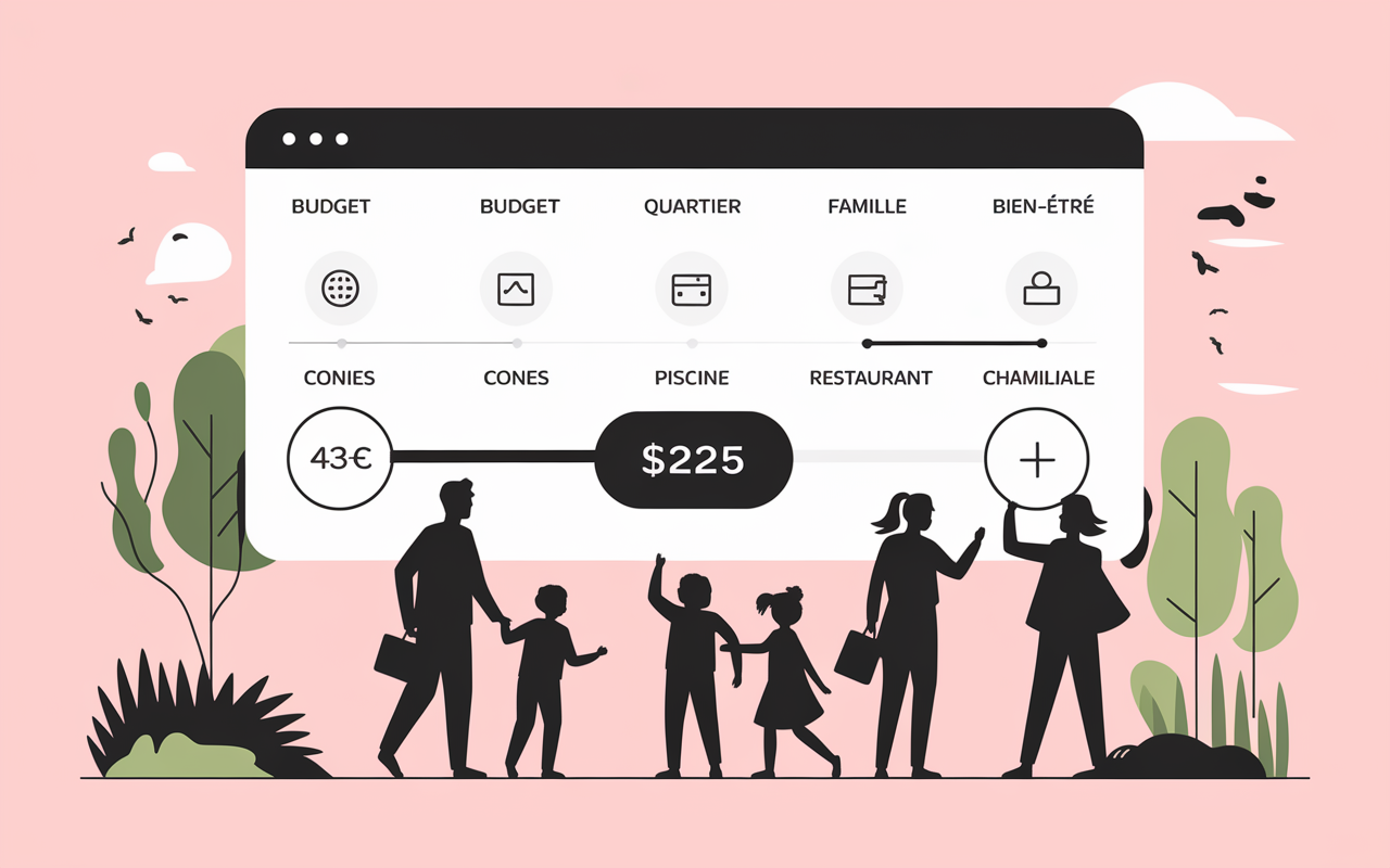Filtres budget services familles hotel 3 etoiles plateforme