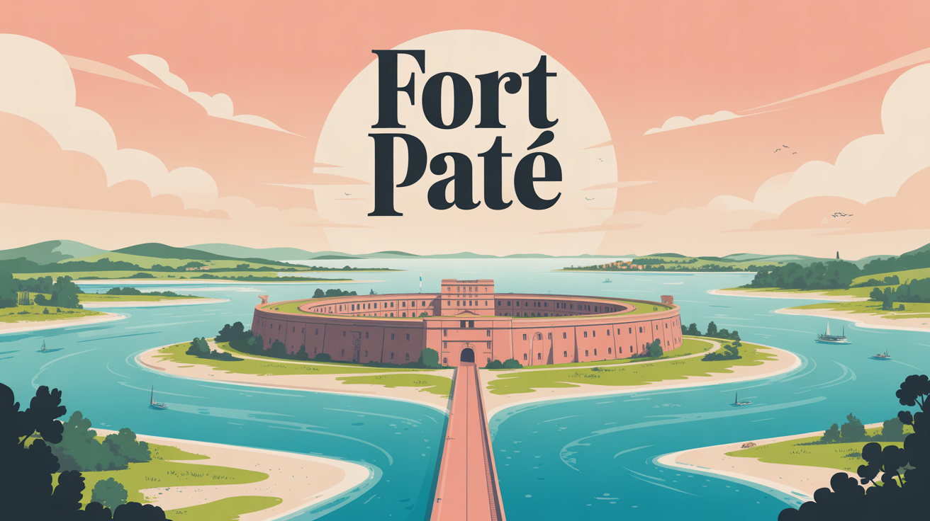 Illustration Fort Pate Gironde elliptique centre estuaire patrimoine Vauban