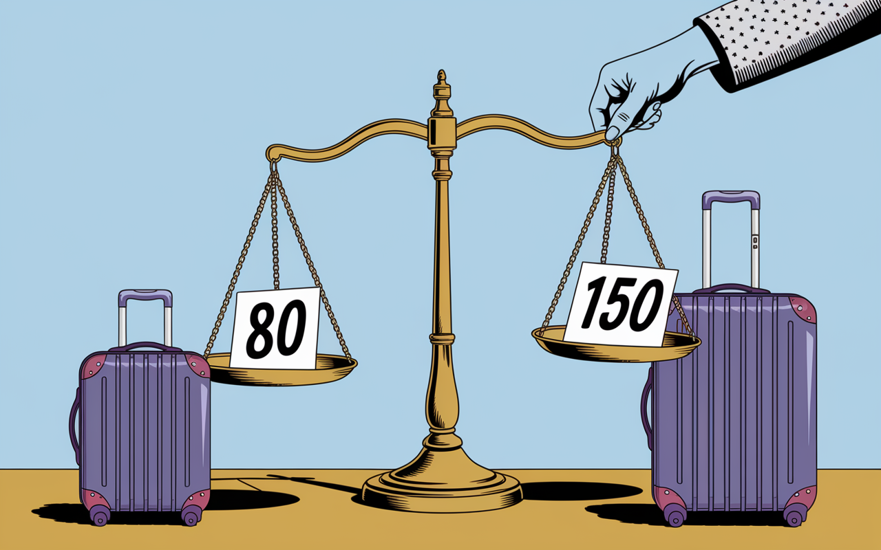 Peser valises frais 80eur 150eur Air Algérie