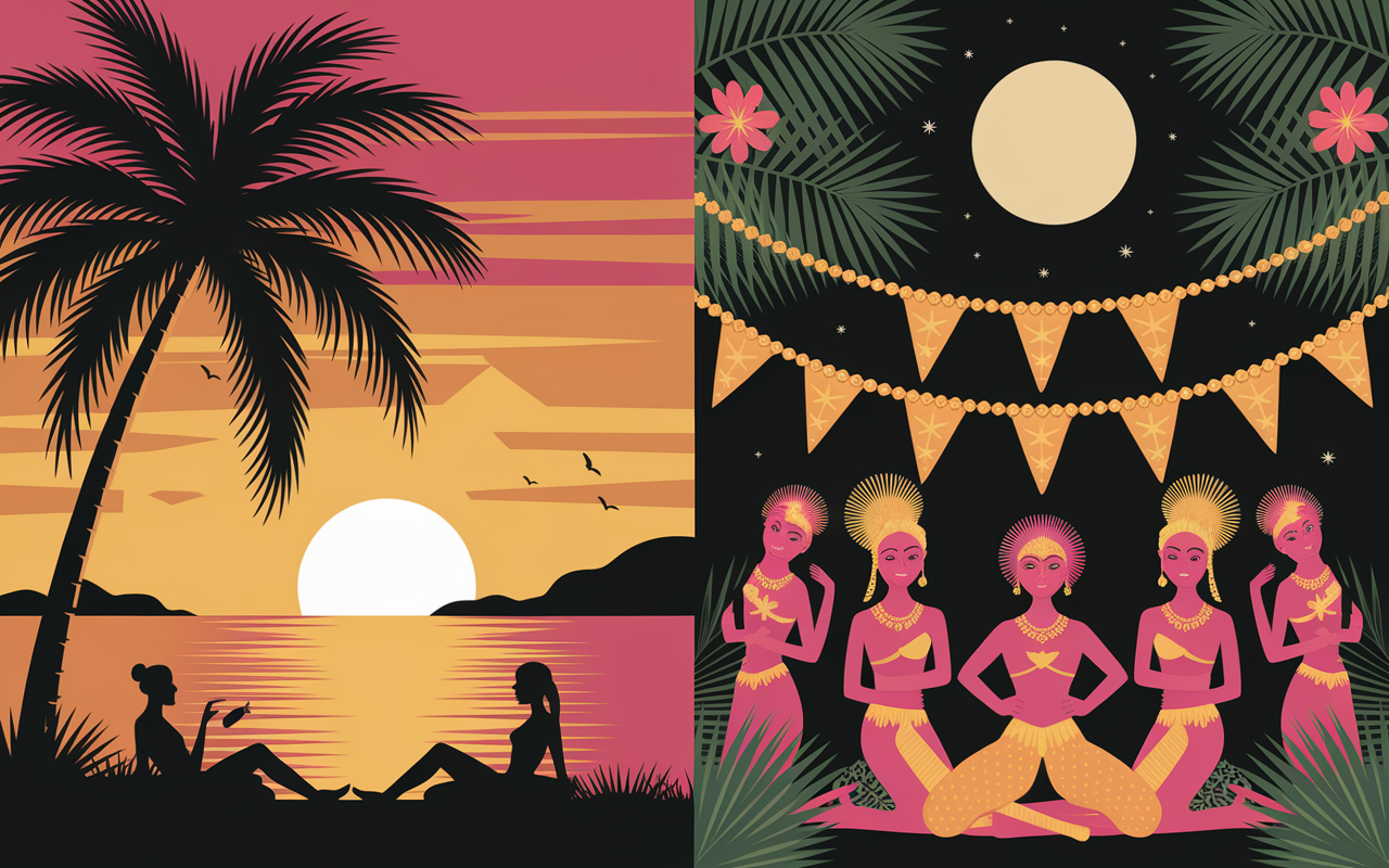 Gili Air ambiance zen vs Gili Trawangan festive