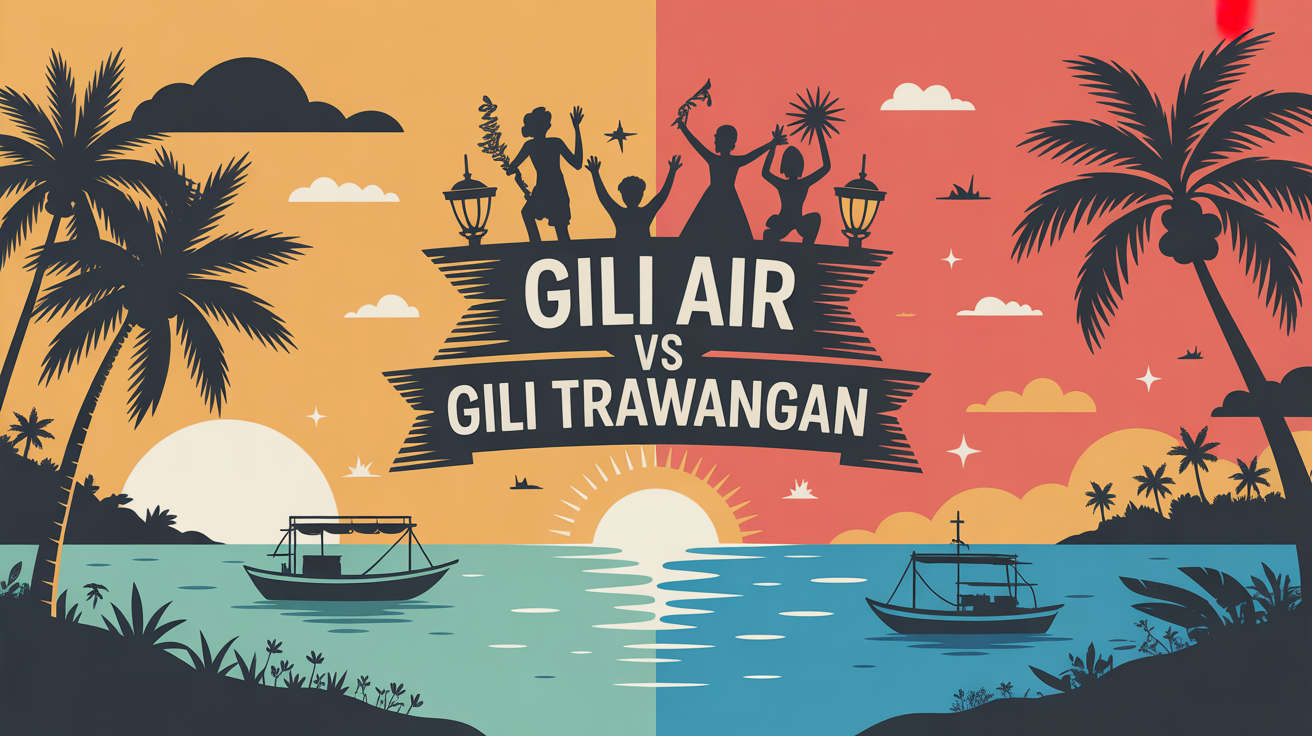 Gili Air et Gili Trawangan contraste îles atmosphères plages