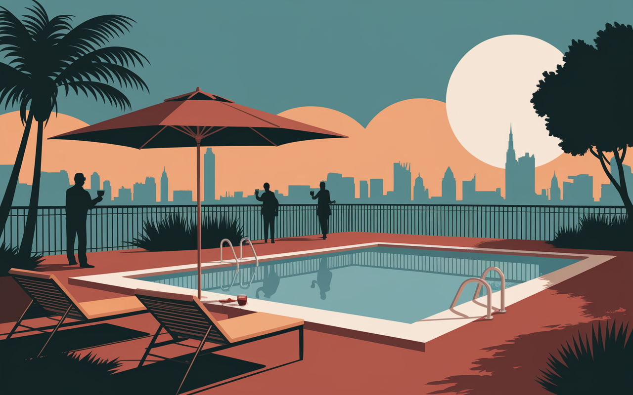 Hotel Omm Barcelone rooftop spa piscine ambiance detente