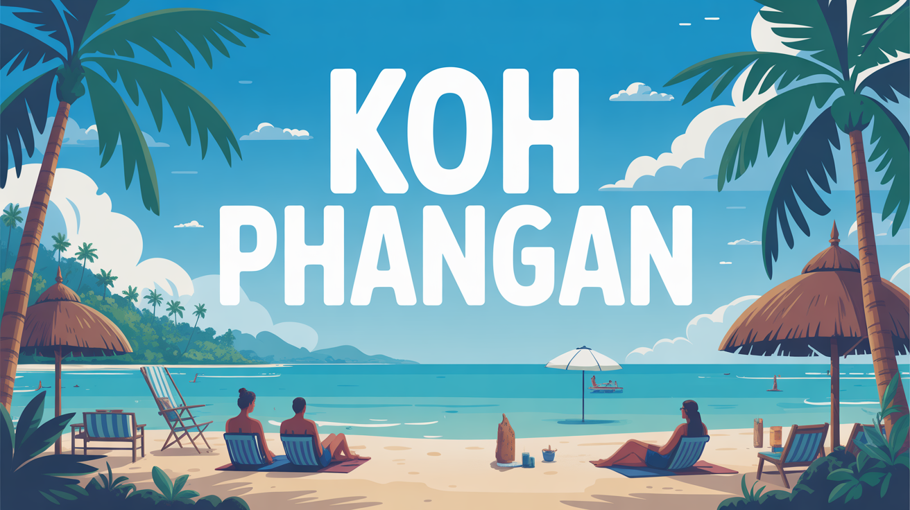 plage tropicale koh phangan cocotiers mer turquoise