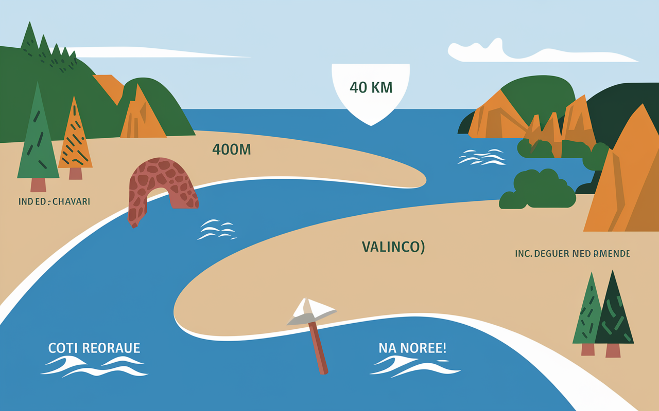 Carte plages Portigliolo Valinco et Coti Chiavari