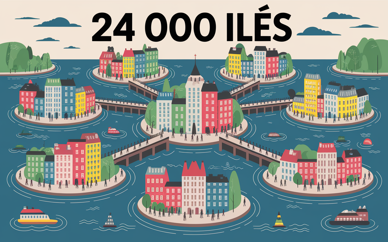 Stockholm ville sur iles ponts quartiers chiffres