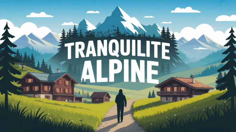 Vue paisible village alpin Gimmelwald sans voiture Suisse