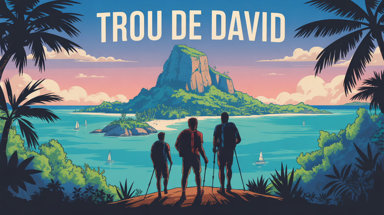 vue panoramique du Trou de David, ile tropicale