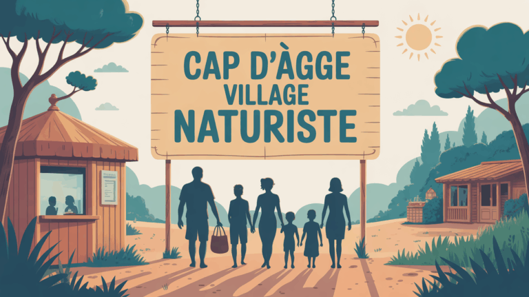 Entrée village naturiste Cap d'Agde bureau accueil