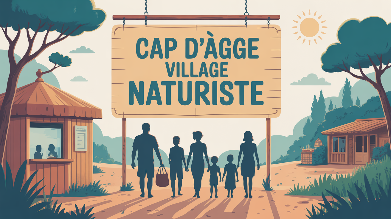 Entrée village naturiste Cap d'Agde bureau accueil