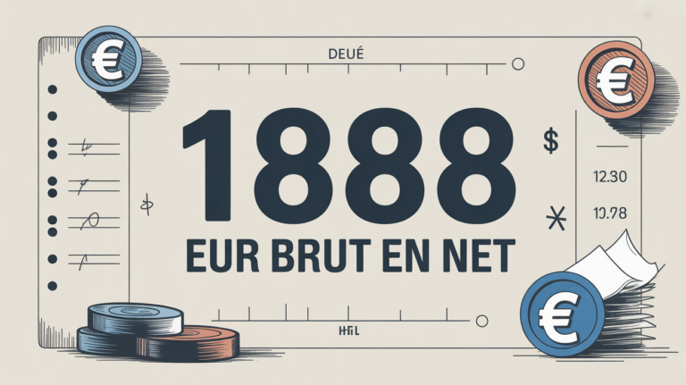 illustration feuille de paie 1888 brut en net