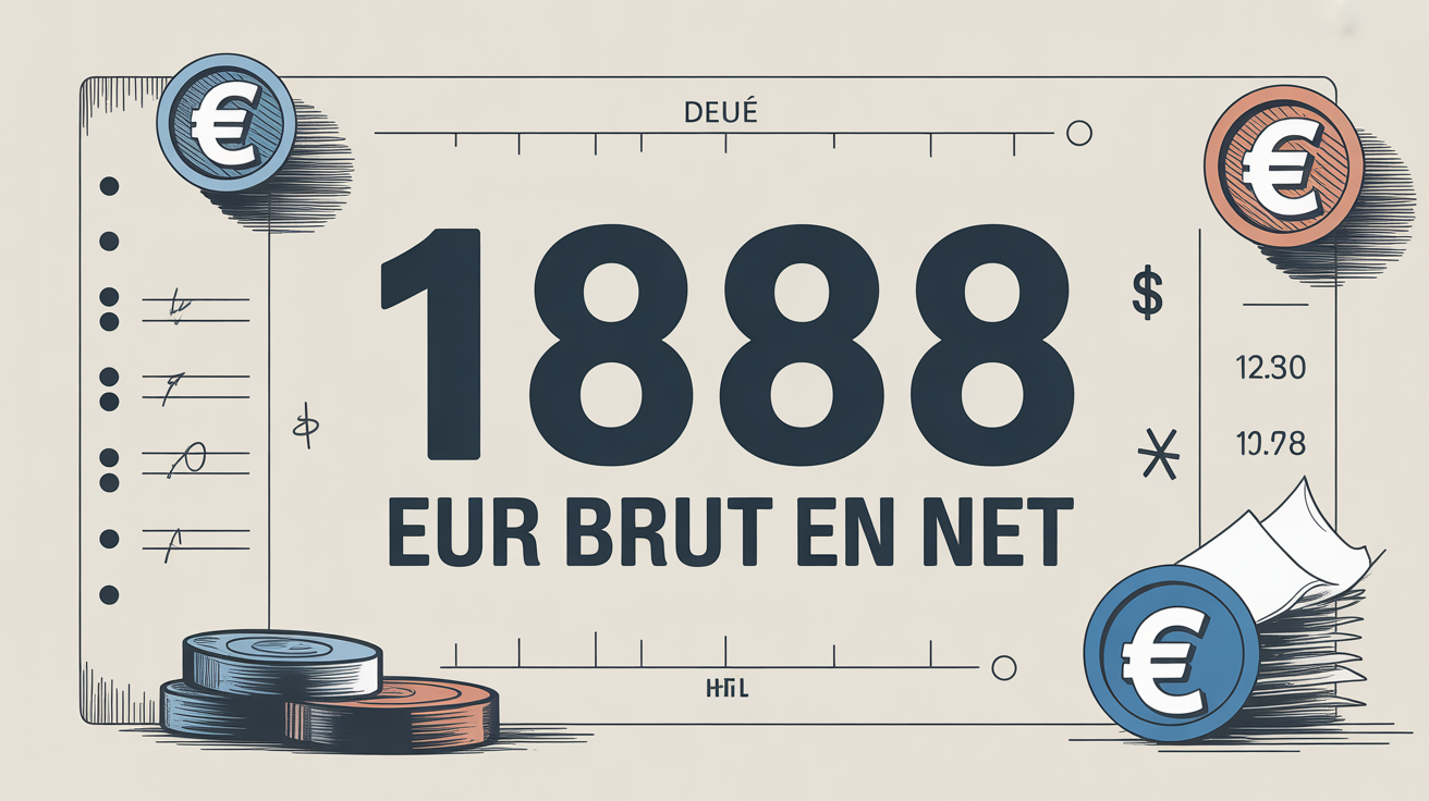 illustration feuille de paie 1888 brut en net
