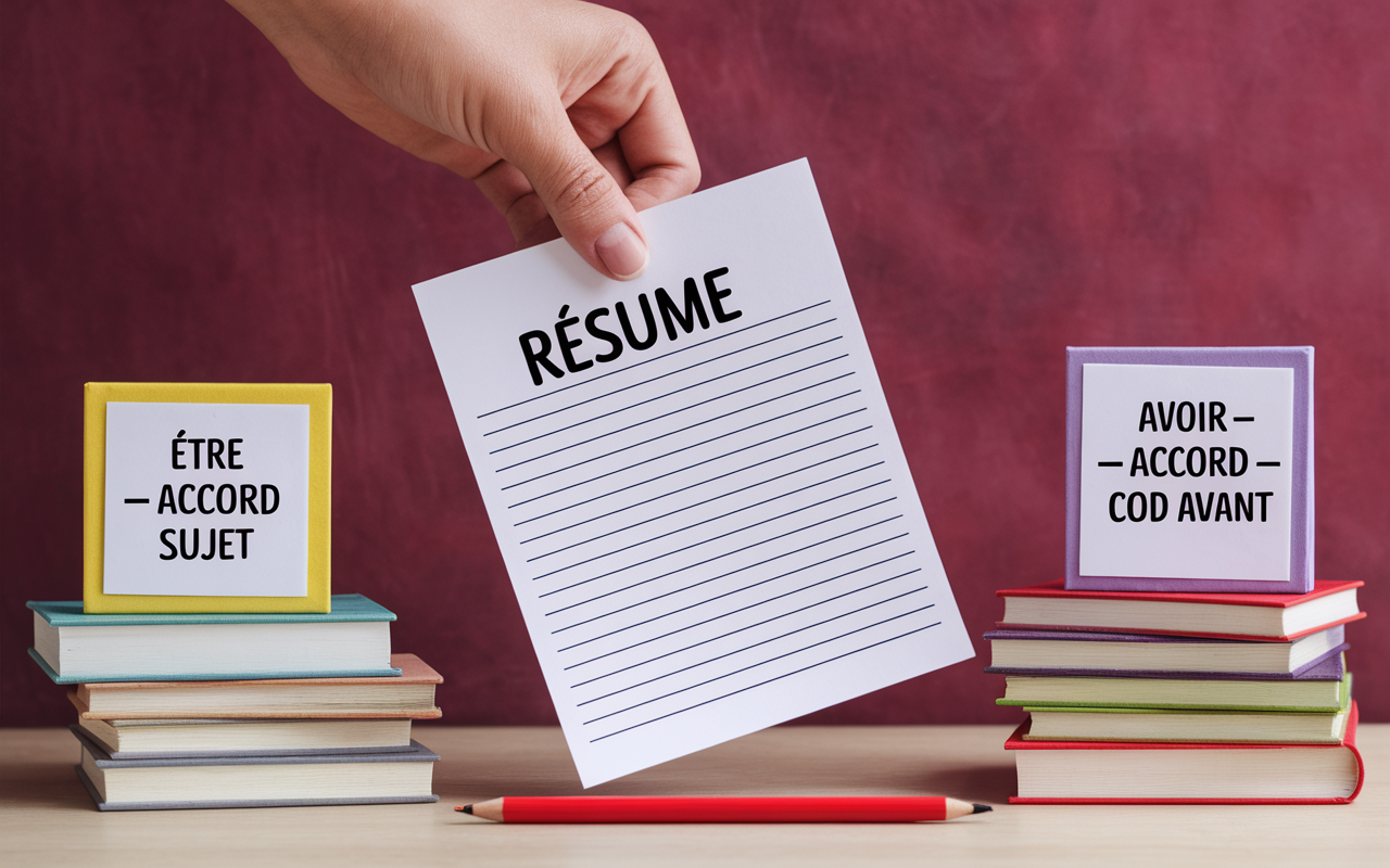 fiche resume accord participe passe etre avoir tableau