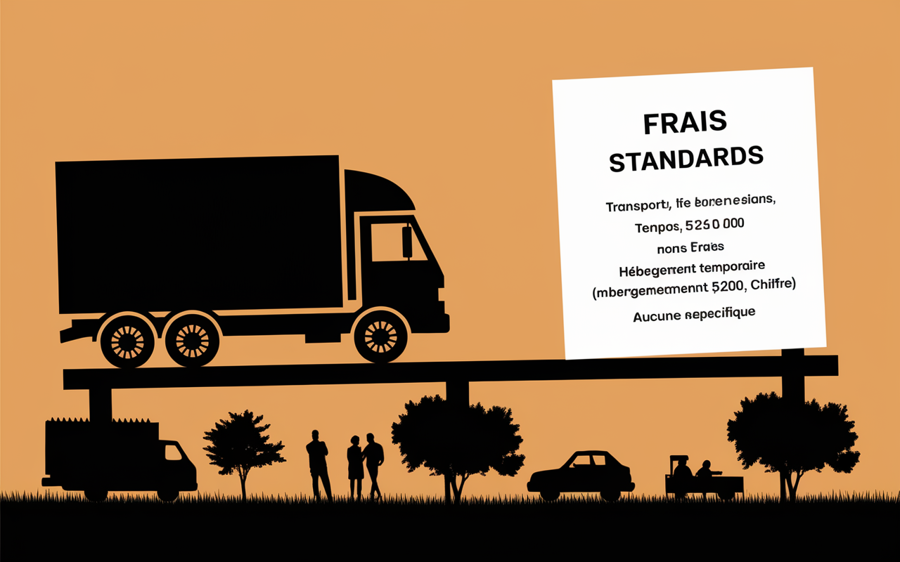 Balance entre camion barre et frais demenagement France Travail