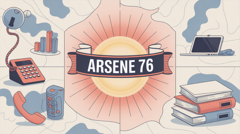 Carte stylisee Seine Maritime Arsene 76 avec telephone et ordinateur