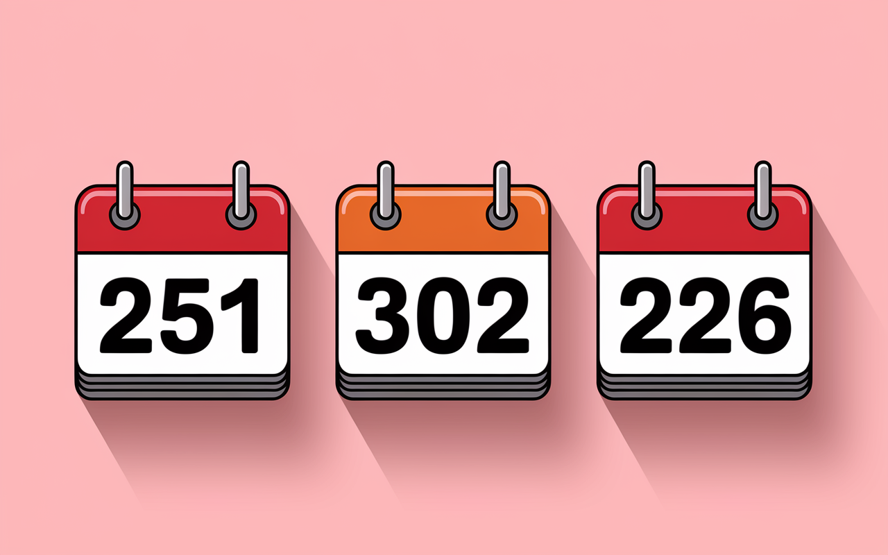 Comparatif jours ouvrés ouvrables travaillés calendrier 2025