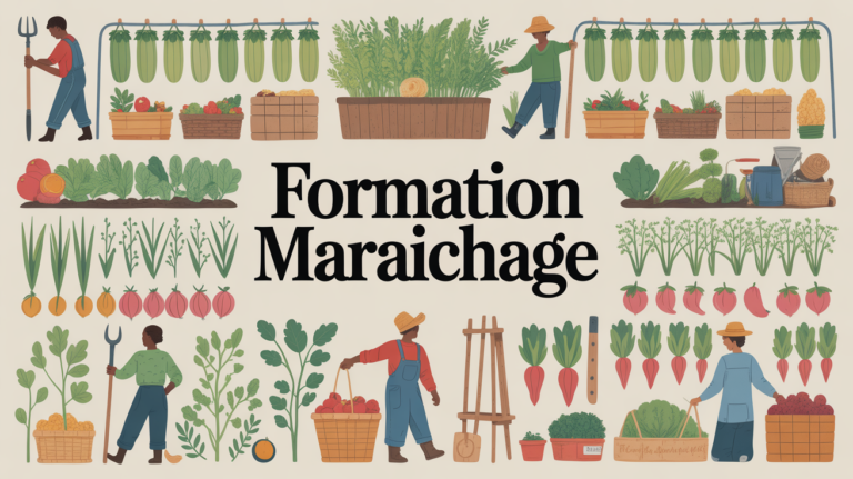 Illustration formation maraîchage lever du jour