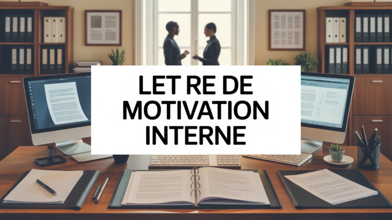 Bureau professionnel et document lettre de motivation interne