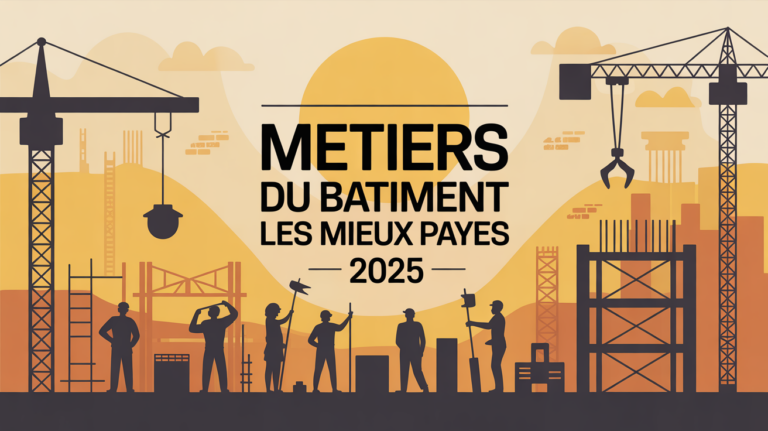 Chantier moderne métiers bâtiment mieux payés 2025