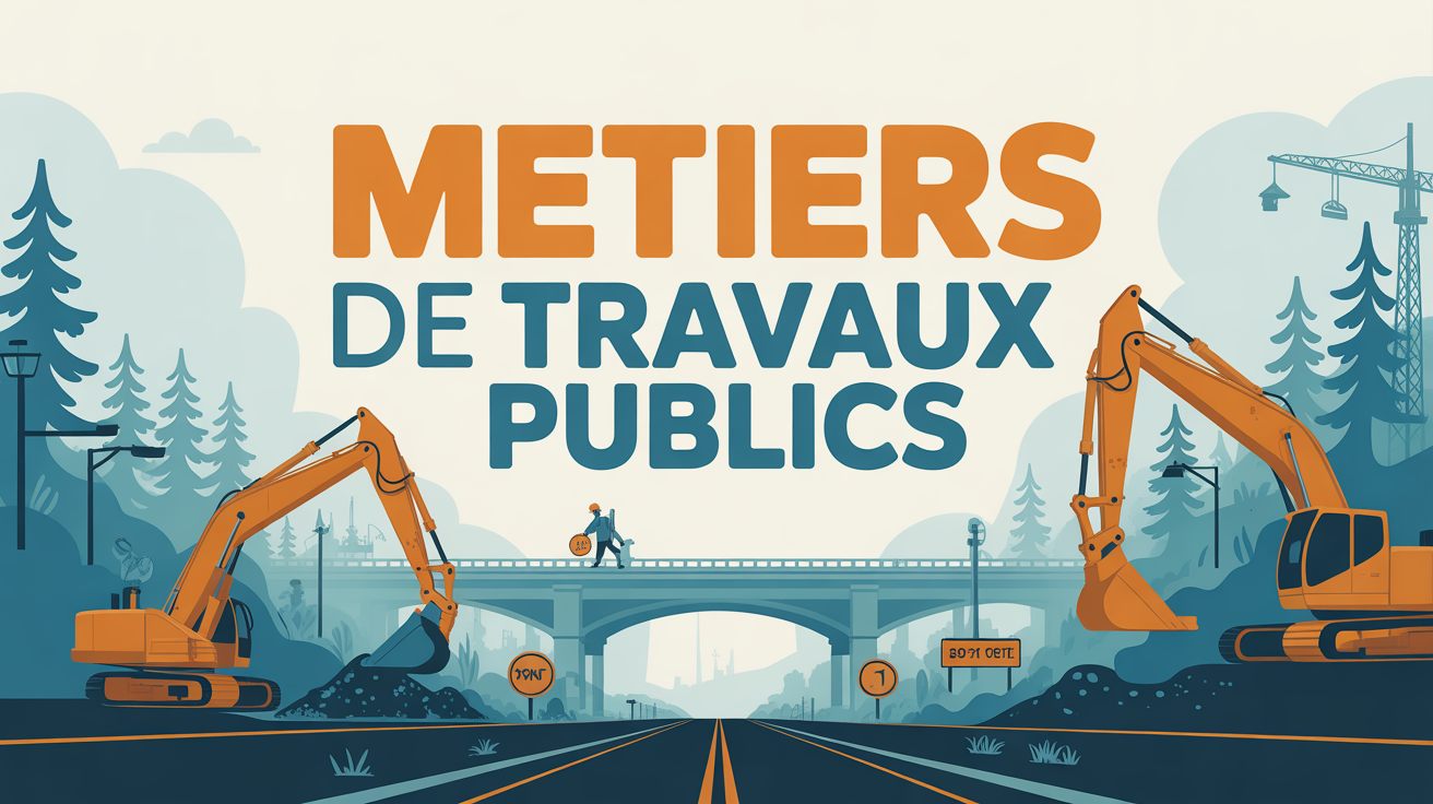 illustration metiers des travaux publics chantier