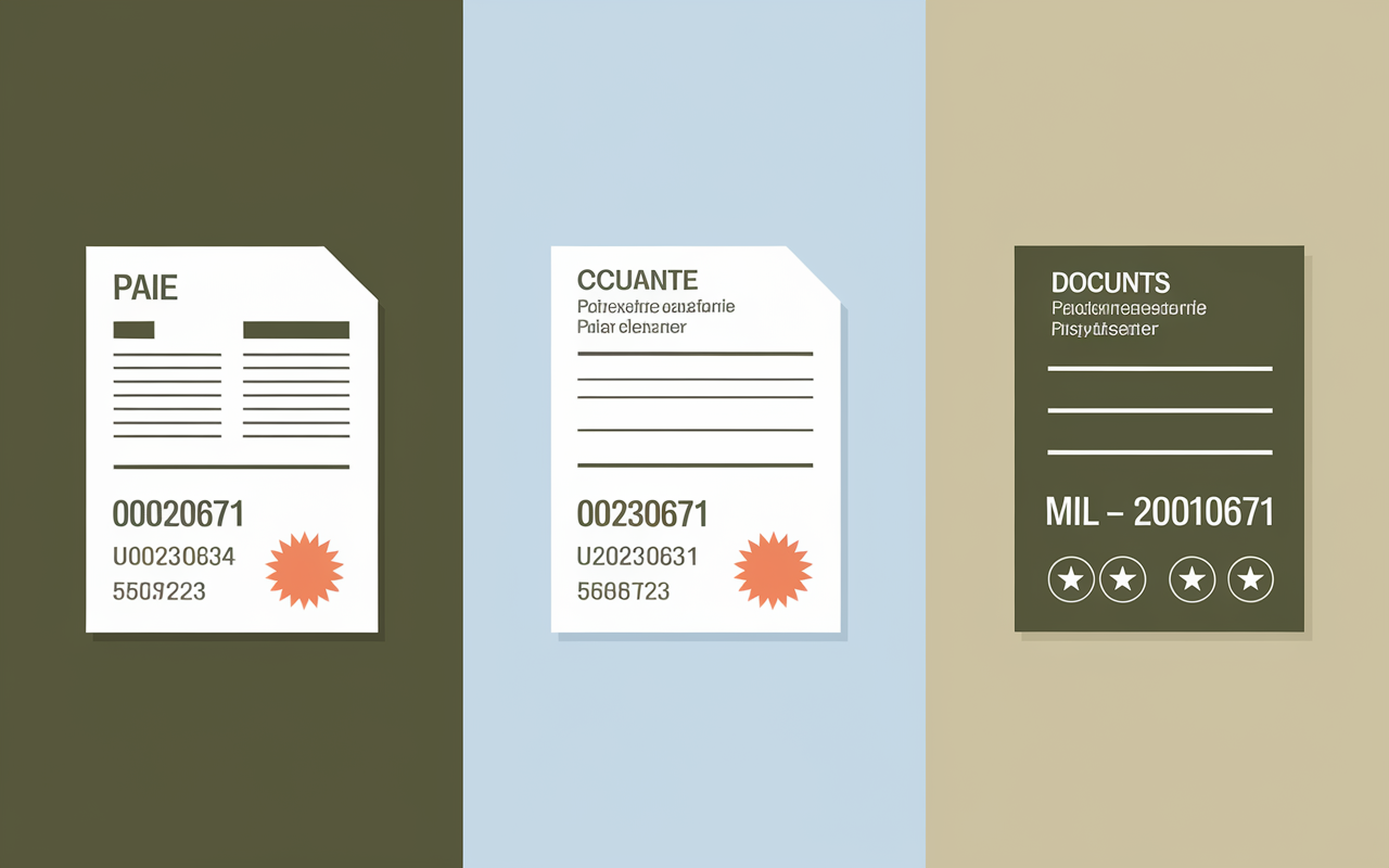 exemples numero matricule fiche paie carte etudiant militaire