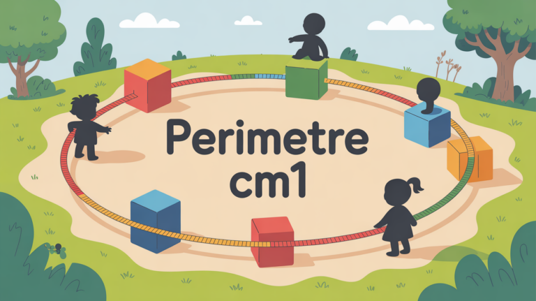 enfants calculent perimetre cm1 sur terrain de jeux