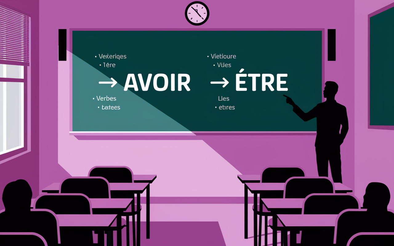 tableau plus que parfait avoir etre avec fleches et verbes