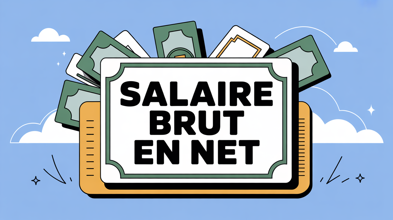 illustration fiche de paie salaire brut net