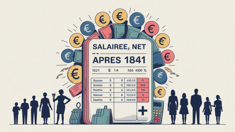 Illustration fiche de paie salaire net après 1841 brut