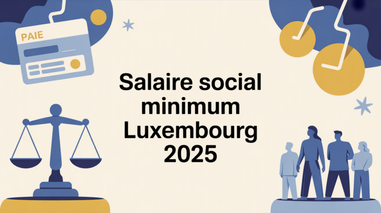 Illustration fiche de paie Salaire Social Minimum Luxembourg 2025